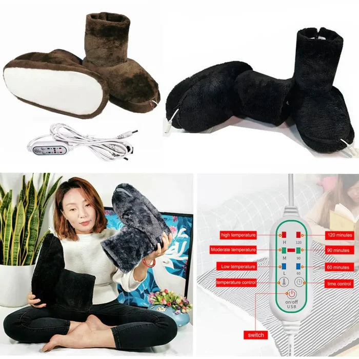 USB Heated Winter Boots with Adjustable Temperature Mimarta