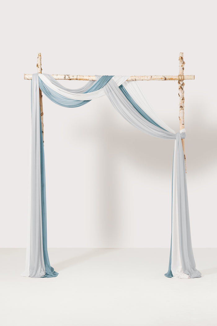 Wedding Arch Drapes in Shades of Blue