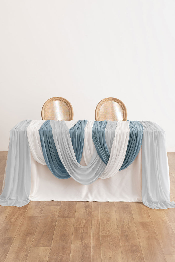 Wedding Arch Drapes in Shades of Blue
