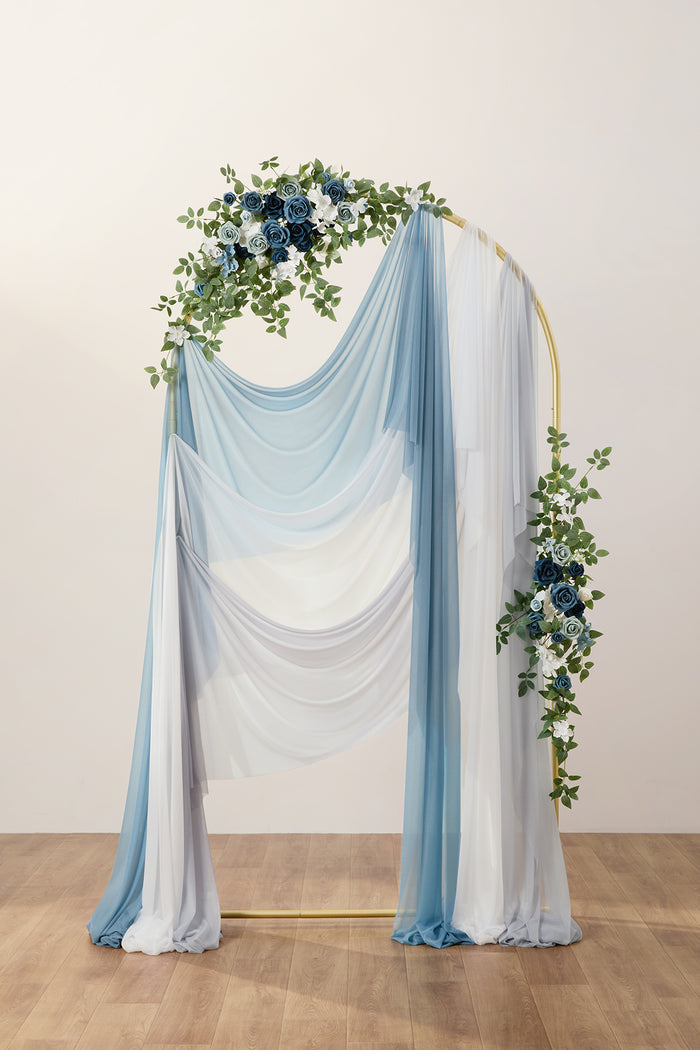 Wedding Arch Drapes in Shades of Blue