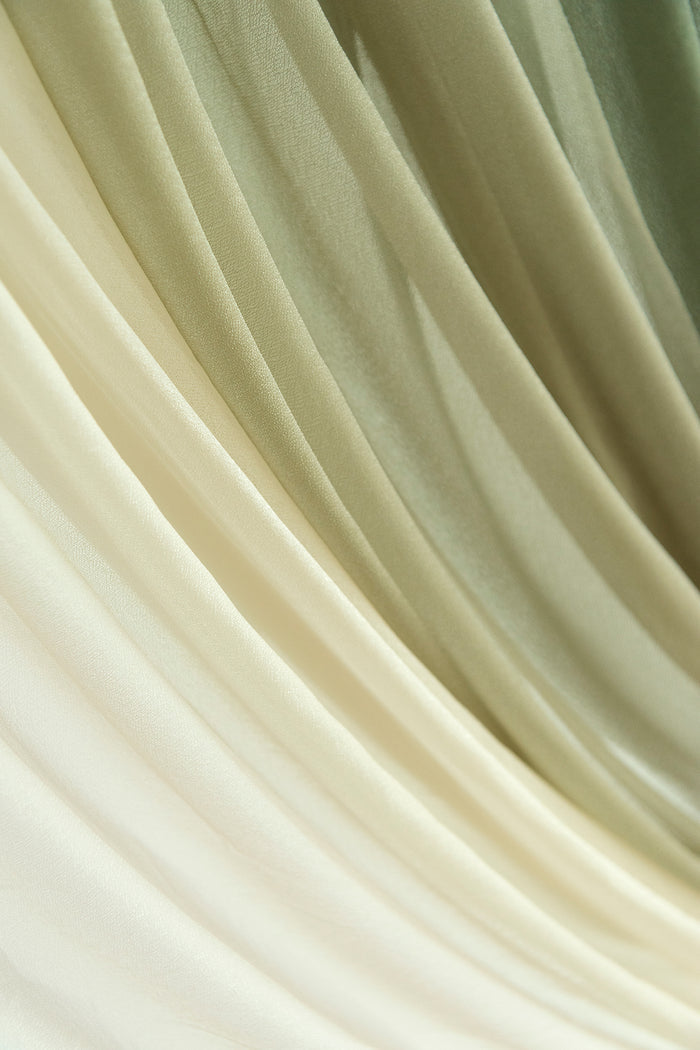 Wedding Arch Drapes in White & Sage - Image 5