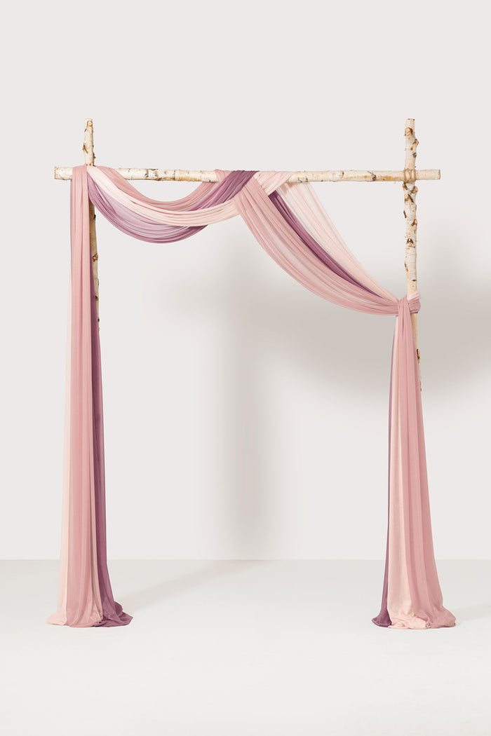 Wedding Arch Drapes Set in Cinnamon Rose