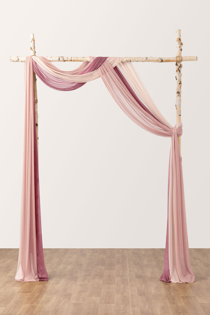 Wedding Arch Drapes Set in Cinnamon Rose