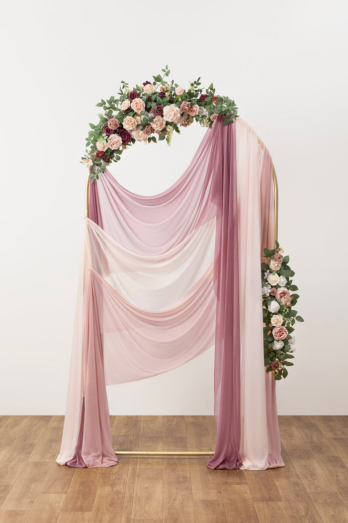 Wedding Arch Drapes Set in Cinnamon Rose