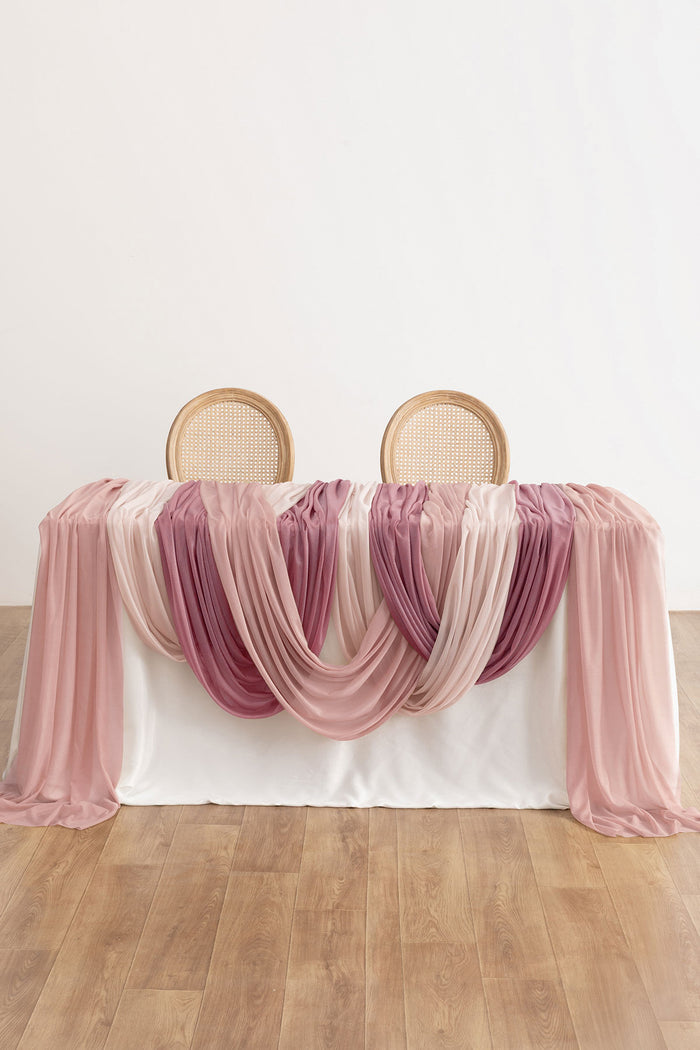 Wedding Arch Drapes Set in Cinnamon Rose