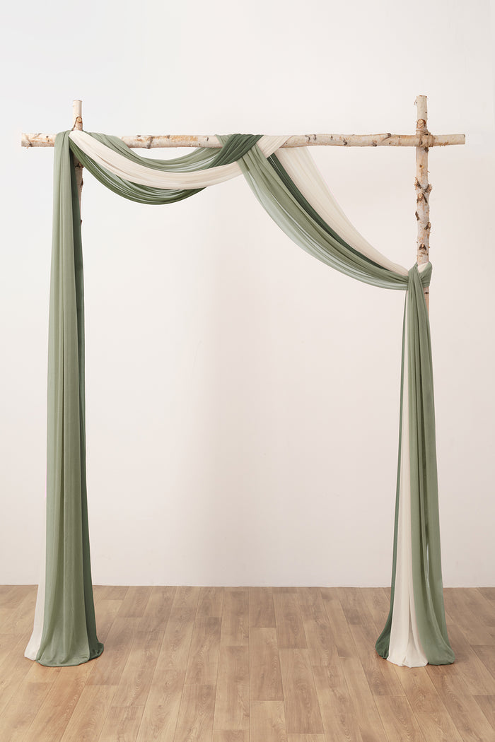 Sheer Wedding Arch Draping 30' w x 20ft - Ombre Colors