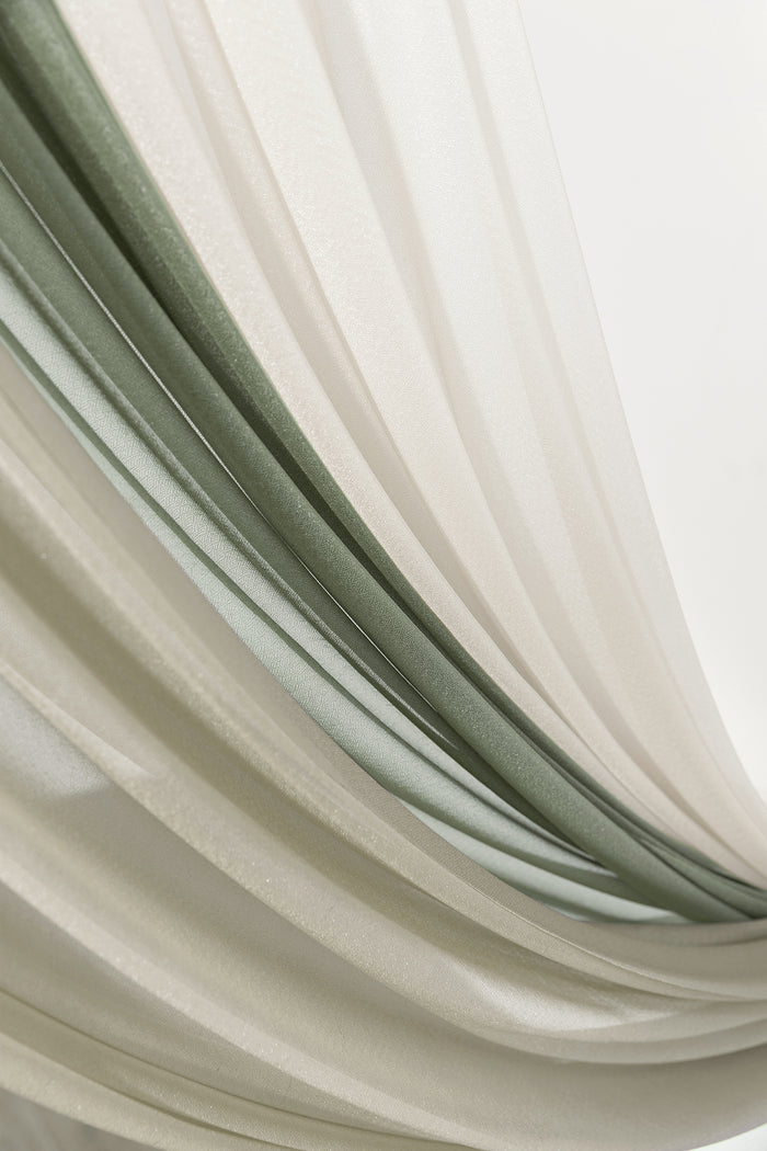 Sheer Wedding Arch Draping 30' w x 20ft - Ombre Colors - Image 3