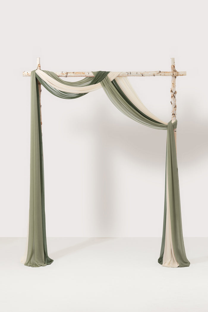 Sheer Wedding Arch Draping 30' w x 20ft - Ombre Colors - Image 4