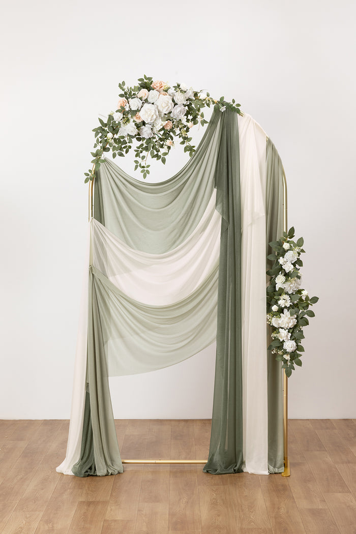 Sheer Wedding Arch Draping 30' w x 20ft - Ombre Colors - Image 5