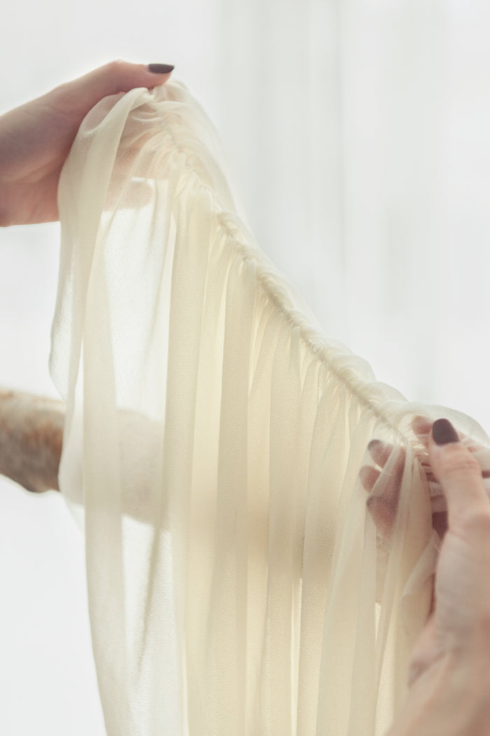 Wedding Arch Drapes in White & Sage - Image 4