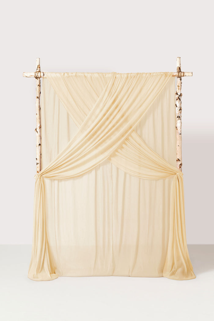 Wedding Backdrop Curtains in Organic Sand Beige Elegance Wedding