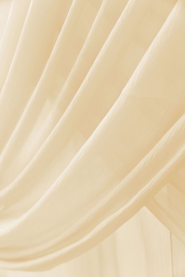 Wedding Backdrop Curtains in Organic Sand Beige Elegance Wedding - Image 4