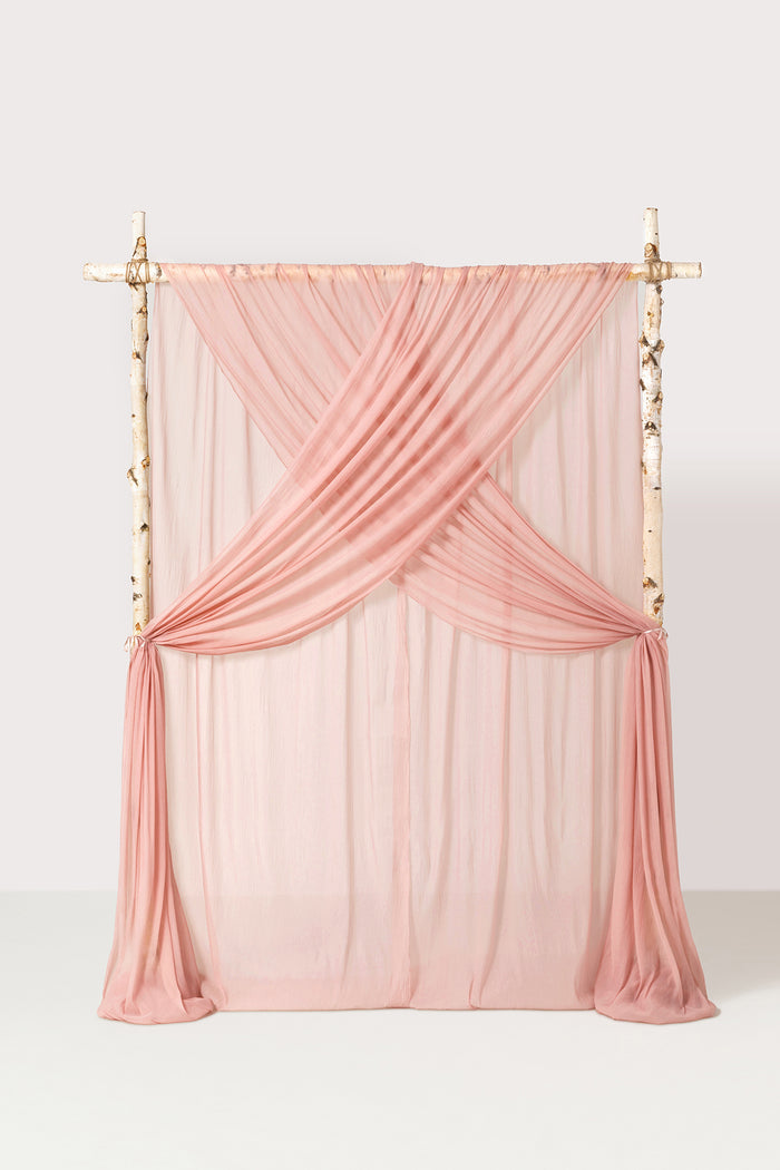Wedding Backdrop Curtains in Red Clay
