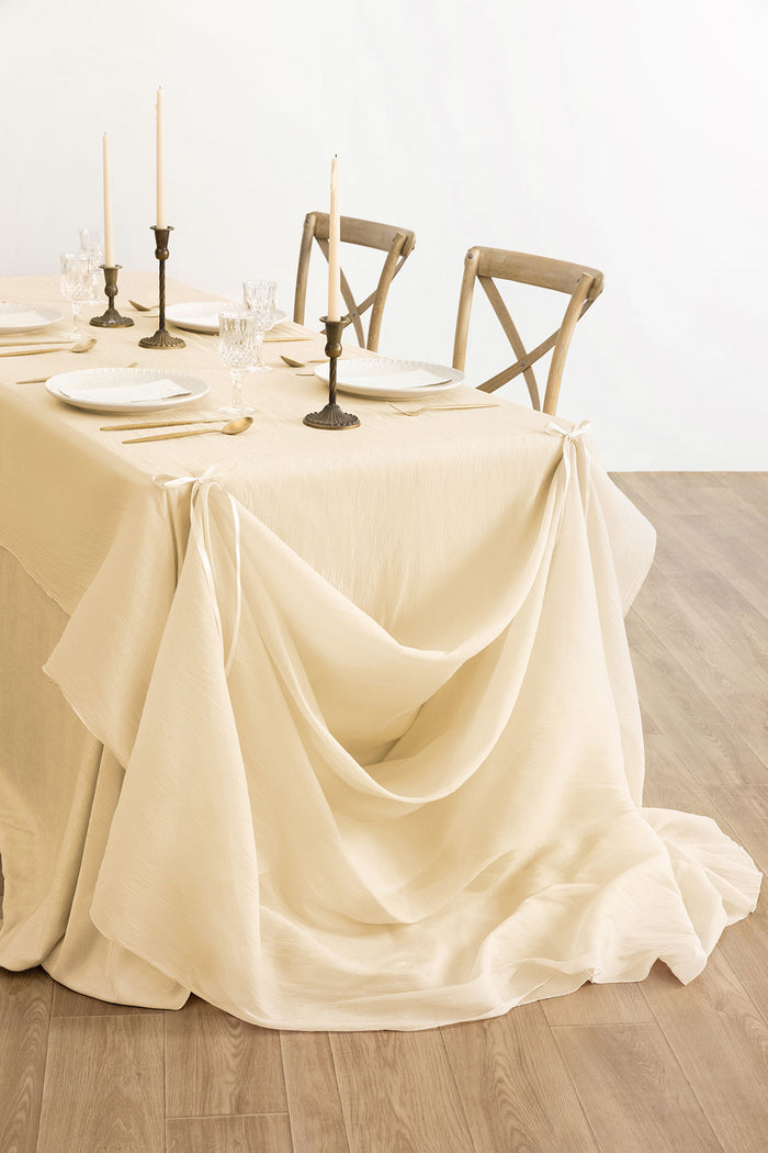 Wedding Backdrop Curtains in Organic Sand Beige Elegance Wedding - Image 3