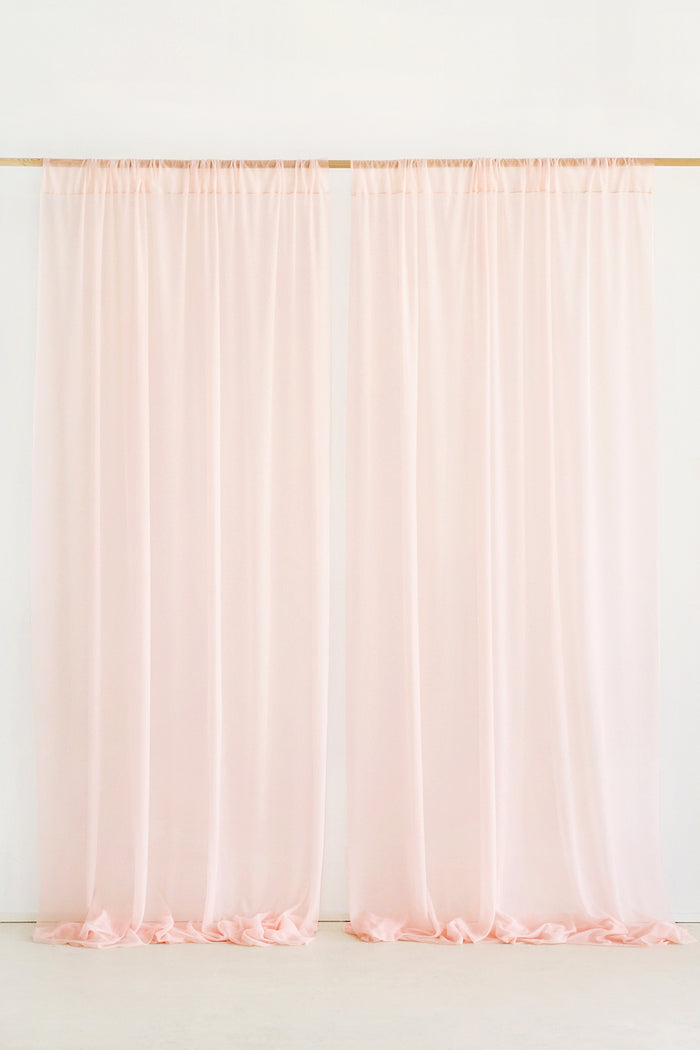 Wedding Backdrops Curtains in Basic Pocket - Blush