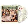 CD cover for The Chisel’s What A Fucking Nightmare shows a vintage group in a dim room with green walls, tables, knives, dog, and flag. Album by The Chisel released on February 9th, 2024.