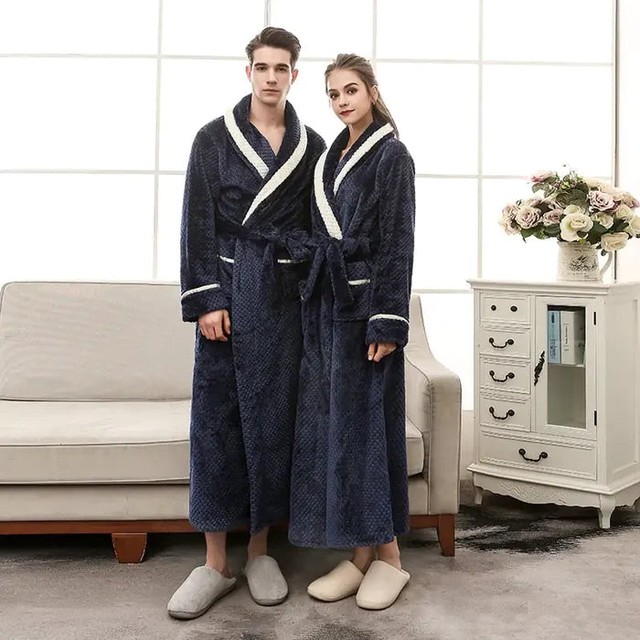 Winter Couple Pajamas and Bathrobe Set for Women Mimarta