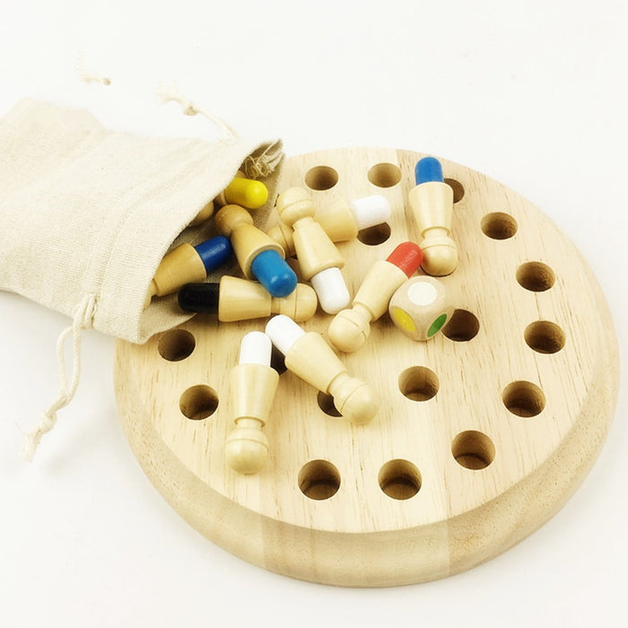 Wooden Memory Chess Puzzle Toy Mimarta