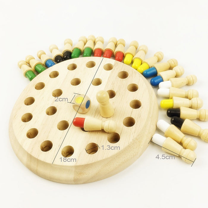 Wooden Memory Chess Puzzle Toy Mimarta
