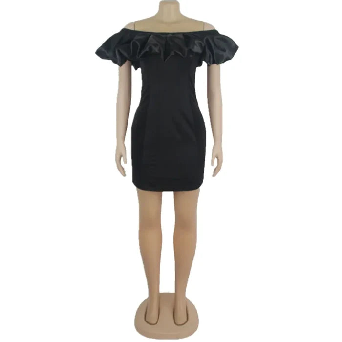 ZL1922 Women's Sexy Club Bubble Collar Dress Mimarta